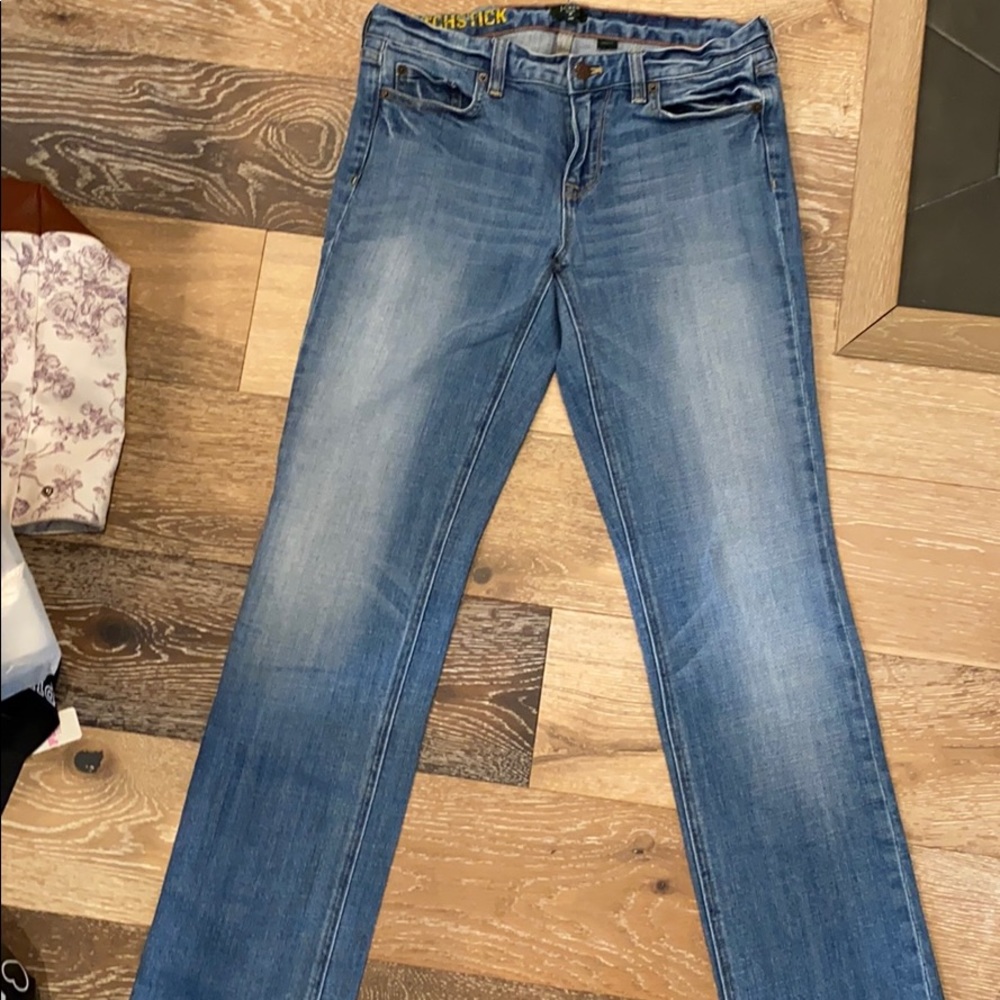 J.Crew low rise/flare matchstick jeans